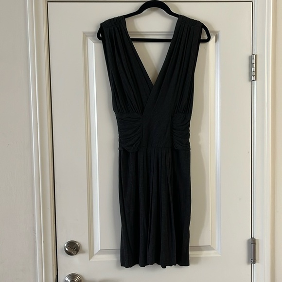 Robert Rodriguez Designer Charcoal Deep V Neck Sleeveless Dress Size M - Picture 3 of 9